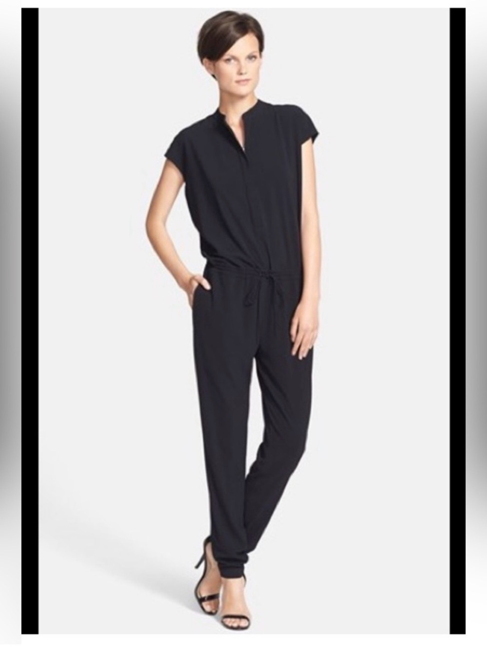 Vince zipper neckline Black Jumpsuit